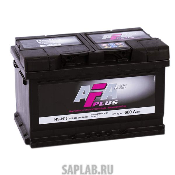 Купить AFA HSN3 Аккумулятор AFA 72 А/ч 572409 HS ОБР 278x175x175 EN680