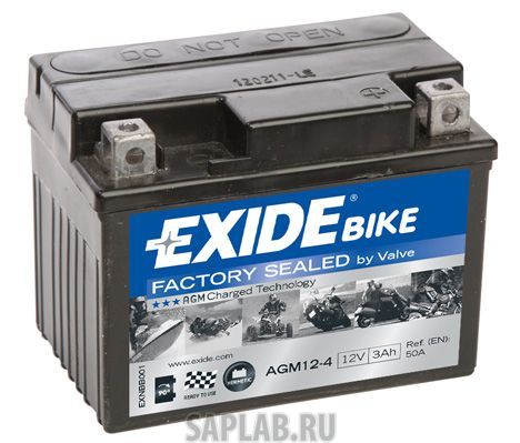 Купить EXIDE AGM124 Аккумулятор автомобильный EXIDE AGM12-4 3 Ач