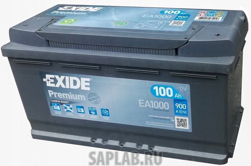 Купить EXIDE EL1000 Акб Micro-Hybrid Start-Stop Efb 100АЧ (El1000) (-/+) 12v 900 A En 353x175x190 EXIDE EL1000