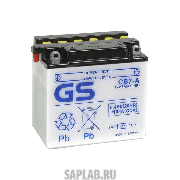 Купить GS_YUASA CB7A Аккумулятор GS Yuasa CB7-A 12В 8Ач 105CCA 136x76x136 мм Прямая (+-)