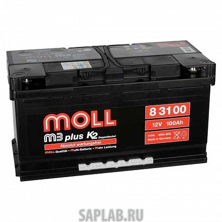 Купить MOLL 83100 Аккумулятор MOLL M3plus 100R 850A 353x175x190 83100