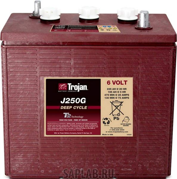 Купить TROJAN J250G Аккумулятор TROJAN J250G 6V 235A (309х174х290)