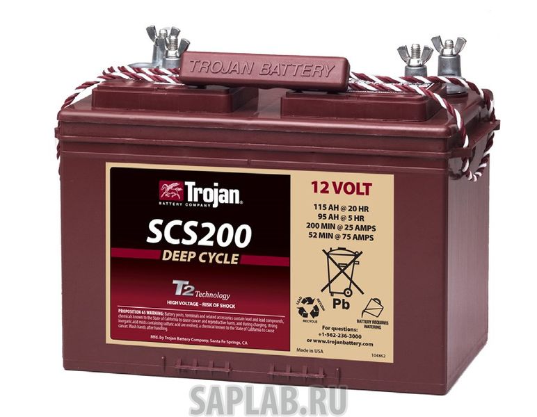 Купить TROJAN SCS200 Аккумулятор TROJAN SCS200 12V 115A (324х171х248)