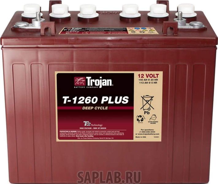 Купить TROJAN T1260 Аккумулятор TROJAN T1260+ 12V 140A (329х181х272)