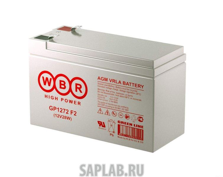 Купить WBR WBRGP1272 Аккумулятор WBR GP 1272 12В 7,2Ач 151x65x102 мм Прямая (+-)