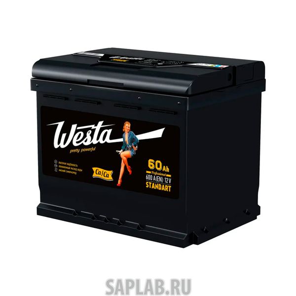Купить WESTA 6СТ60VL Аккумулятор Westa Black Pretty Powerful 60 А/Ч Прямая En600 А 242x175x190 6ст-60vl WESTA а