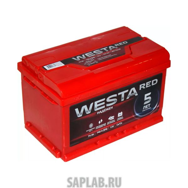 Купить WESTA 6СТ74VLR Аккумулятор WESTA RED 74 А/ч Обратная EN760 А 276x175x190 6СТ-74VLR