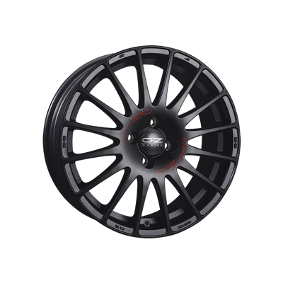 Купить Oz WHS041418 Superturismo GT 19/8 ET35 Matt black + red lettering