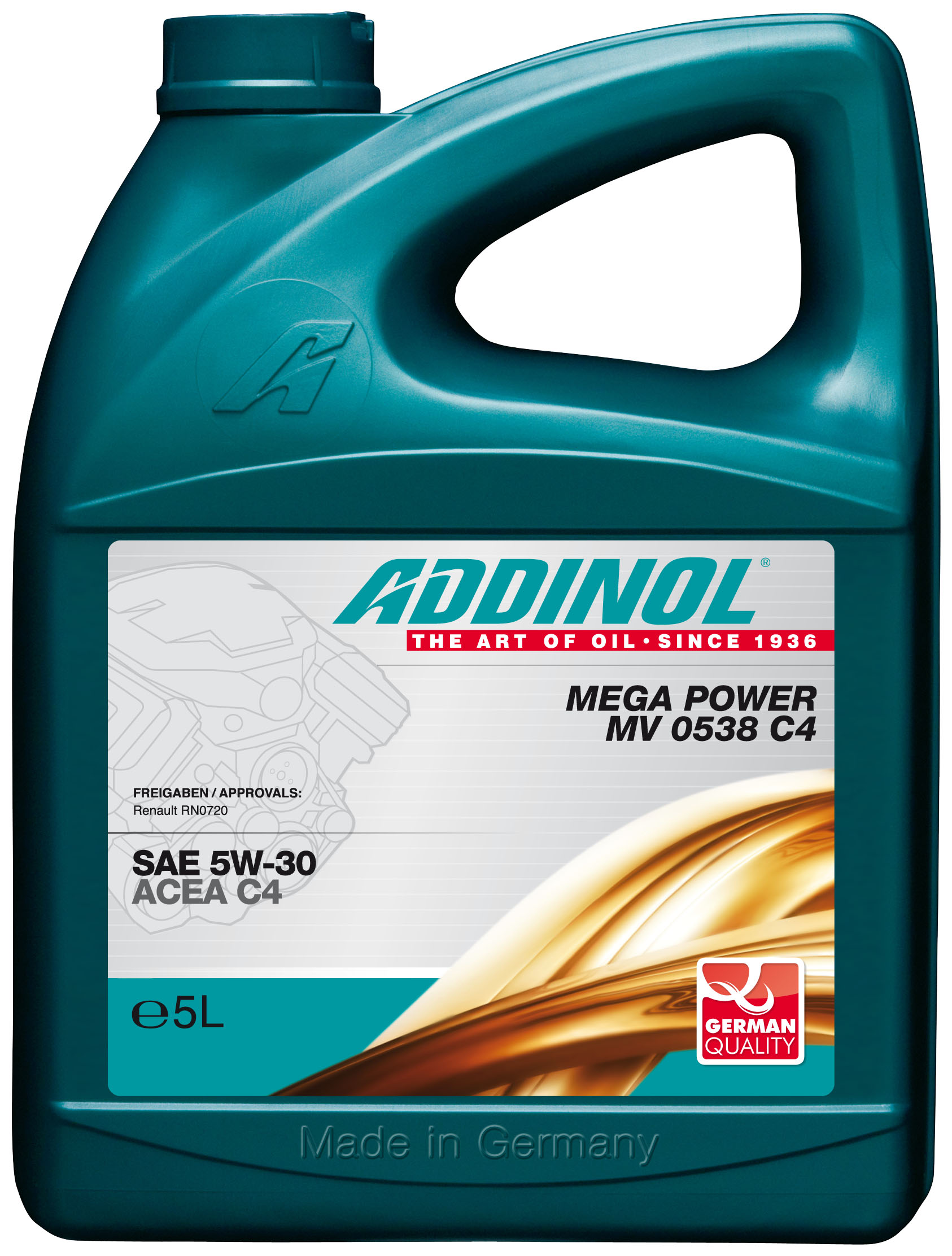 Купить Addinol 4014766241245 Mega Power MV 0538 C4 5W-30, 5л