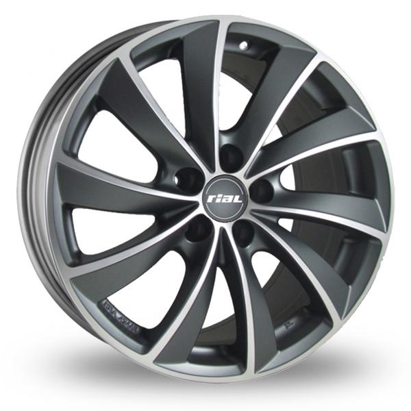Купить Rial LU75736B939 RIAL LUGANO 7.5X17 5/120 ET36 d76.1 /graphit-matt front polished/ BMW [LU75736B93-9]