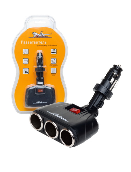 Купить Airline ASP3T09 Прикуриватель-разветвитель на 3 гнезда (трансформер)