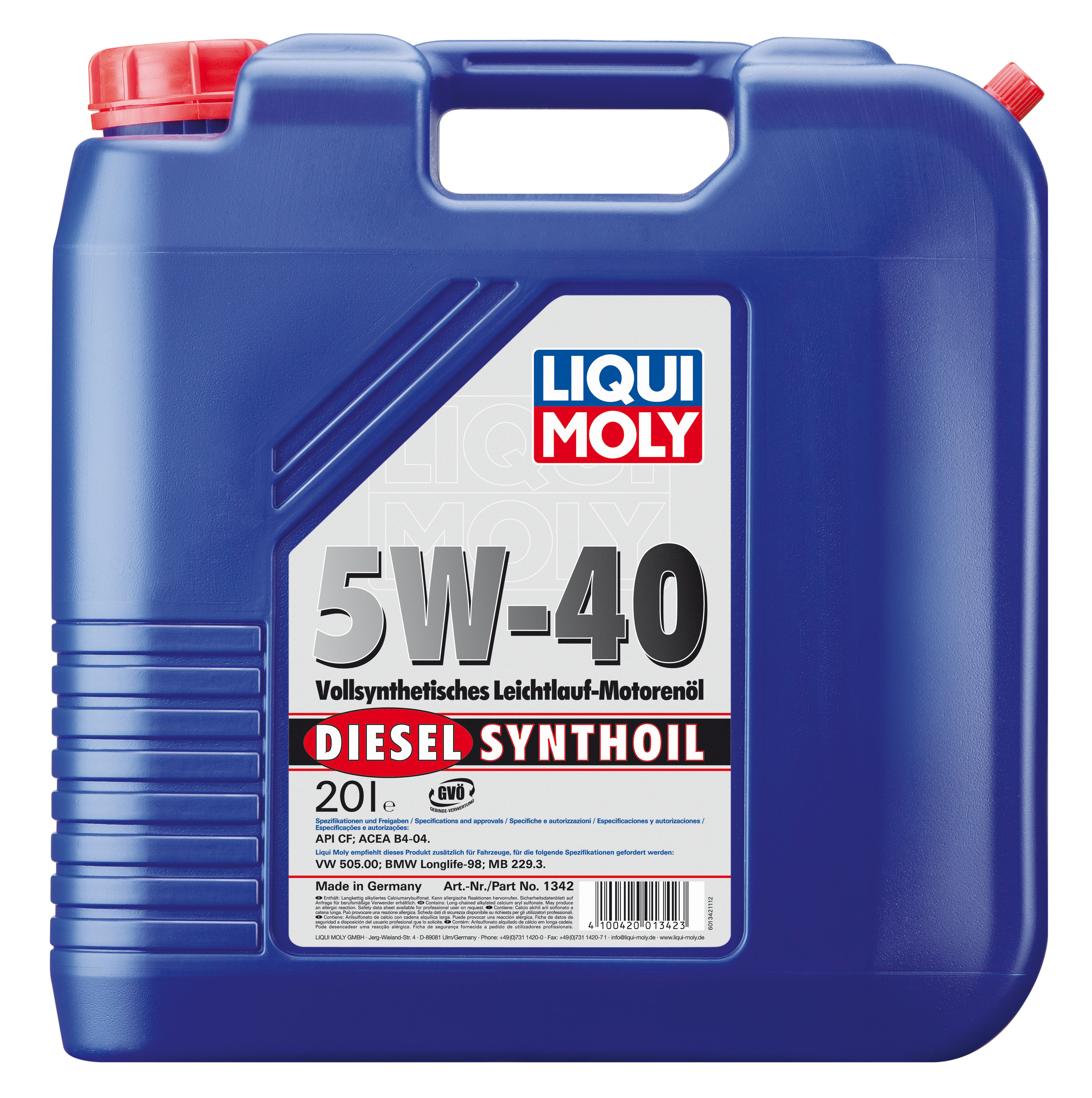 Купить Liqui moly 1342 Синтетическое моторное масло