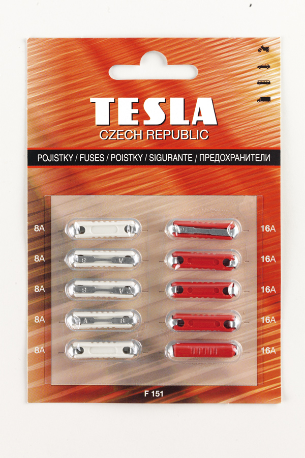 Купить Tesla F151 Предохранители CONTINENTAL (5х8А, 5х16А), комплект 10шт.
