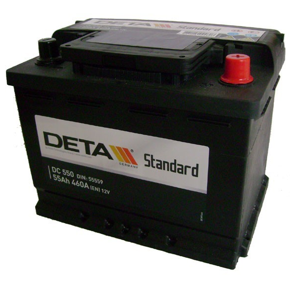 Купить DETA DC550 АКБ 55ah Deta Standard 12 V 55 Ah 460 A Etn 0(R ) B13 242x175x190mm 14.8kg DETA  DC550